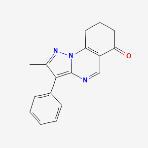 molecular formula C17H15N3O B5554988 2-methyl-3-phenyl-8,9-dihydropyrazolo[1,5-a]quinazolin-6(7H)-one 