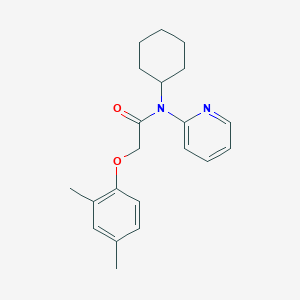 molecular formula C21H26N2O2 B5555004 N-cyclohexyl-2-(2,4-dimethylphenoxy)-N-2-pyridinylacetamide 