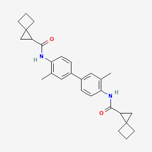 molecular formula C28H32N2O2 B5555026 N,N'-(3,3'-dimethyl-4,4'-biphenyldiyl)bisspiro[2.3]hexane-1-carboxamide 