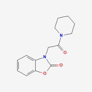 molecular formula C14H16N2O3 B5555031 3-[2-oxo-2-(1-piperidinyl)ethyl]-1,3-benzoxazol-2(3H)-one CAS No. 113660-29-0
