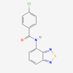 molecular formula C13H8ClN3OS B5555038 N-2,1,3-苯并噻二唑-4-基-4-氯苯甲酰胺 