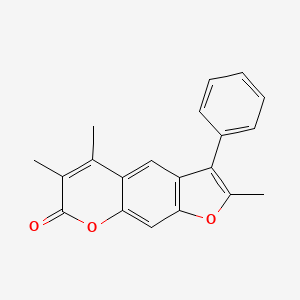 molecular formula C20H16O3 B5555047 2,5,6-trimethyl-3-phenyl-7H-furo[3,2-g]chromen-7-one 