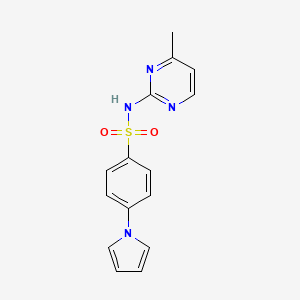 molecular formula C15H14N4O2S B5555061 N-(4-甲基-2-嘧啶基)-4-(1H-吡咯-1-基)苯磺酰胺 