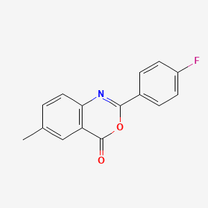 molecular formula C15H10FNO2 B5555071 2-(4-氟苯基)-6-甲基-4H-3,1-苯并恶嗪-4-酮 