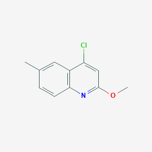 molecular formula C11H10ClNO B055551 4-Chloro-2-methoxy-6-methylquinoline CAS No. 123637-52-5