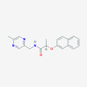 molecular formula C19H19N3O2 B5555140 N-[(5-methyl-2-pyrazinyl)methyl]-2-(2-naphthyloxy)propanamide 