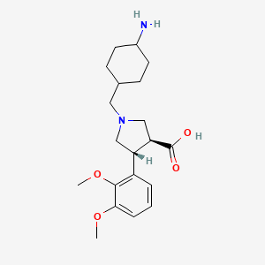 molecular formula C20H30N2O4 B5555189 (3S*,4R*)-1-[(cis-4-aminocyclohexyl)methyl]-4-(2,3-dimethoxyphenyl)pyrrolidine-3-carboxylic acid 