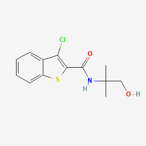 molecular formula C13H14ClNO2S B5555220 3-chloro-N-(2-hydroxy-1,1-dimethylethyl)-1-benzothiophene-2-carboxamide 