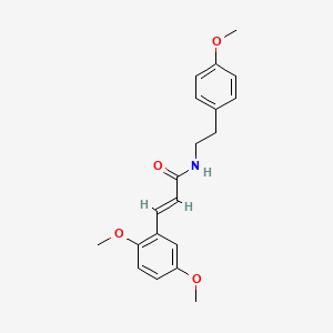 molecular formula C20H23NO4 B5555252 3-(2,5-dimethoxyphenyl)-N-[2-(4-methoxyphenyl)ethyl]acrylamide 