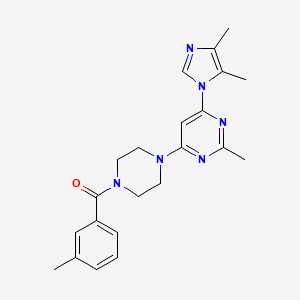 4-(4,5-dimethyl-1H-imidazol-1-yl)-2-methyl-6-[4-(3-methylbenzoyl)-1-piperazinyl]pyrimidine