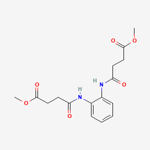 molecular formula C16H20N2O6 B5555276 二甲基 4,4'-(1,2-苯撑二亚氨基)双(4-氧代丁酸酯) 