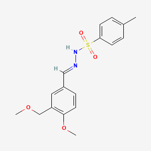 molecular formula C17H20N2O4S B5555280 N'-[4-甲氧基-3-(甲氧基甲基)亚苄基]-4-甲基苯磺酰肼 