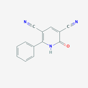 molecular formula C13H7N3O B055553 3,5-Dicyano-2-hydroxy-6-phenylpyridine CAS No. 124612-37-9