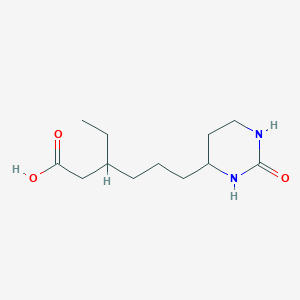 molecular formula C12H22N2O3 B5555355 3-ethyl-6-(2-oxohexahydro-4-pyrimidinyl)hexanoic acid 