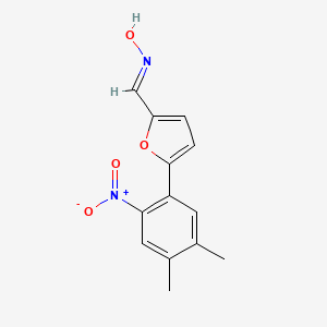 molecular formula C13H12N2O4 B5555377 5-(4,5-二甲基-2-硝基苯基)-2-糠醛肟 