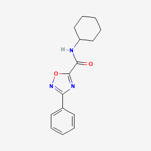 molecular formula C15H17N3O2 B5555394 N-cyclohexyl-3-phenyl-1,2,4-oxadiazole-5-carboxamide 