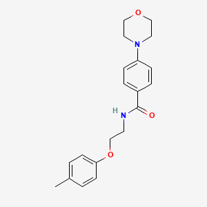 molecular formula C20H24N2O3 B5555402 N-[2-(4-methylphenoxy)ethyl]-4-(4-morpholinyl)benzamide 