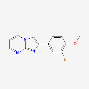 molecular formula C13H10BrN3O B5555503 2-(3-bromo-4-methoxyphenyl)imidazo[1,2-a]pyrimidine 