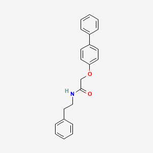 molecular formula C22H21NO2 B5555513 2-(4-biphenylyloxy)-N-(2-phenylethyl)acetamide 