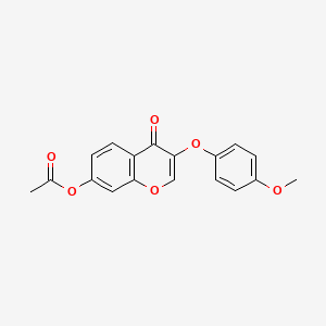 molecular formula C18H14O6 B5555523 3-(4-methoxyphenoxy)-4-oxo-4H-chromen-7-yl acetate CAS No. 137988-15-9