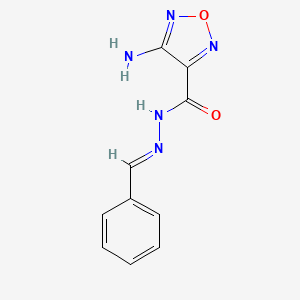 molecular formula C10H9N5O2 B5555530 4-amino-N'-benzylidene-1,2,5-oxadiazole-3-carbohydrazide 