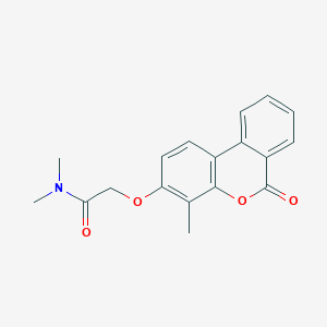 molecular formula C18H17NO4 B5555535 N,N-二甲基-2-[(4-甲基-6-氧代-6H-苯并[c]色满-3-基)氧基]乙酰胺 