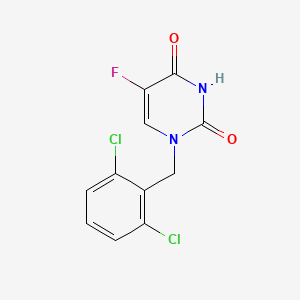 molecular formula C11H7Cl2FN2O2 B5555557 1-(2,6-dichlorobenzyl)-5-fluoro-2,4(1H,3H)-pyrimidinedione 