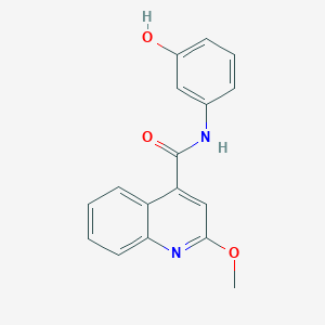 molecular formula C17H14N2O3 B5555568 N-(3-hydroxyphenyl)-2-methoxy-4-quinolinecarboxamide 