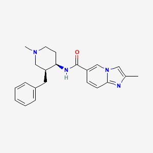 molecular formula C22H26N4O B5555590 N-[(3S*,4R*)-3-benzyl-1-methylpiperidin-4-yl]-2-methylimidazo[1,2-a]pyridine-6-carboxamide 