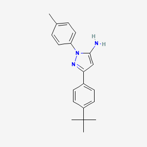 molecular formula C20H23N3 B5555604 3-(4-叔丁基苯基)-1-(4-甲基苯基)-1H-吡唑-5-胺 