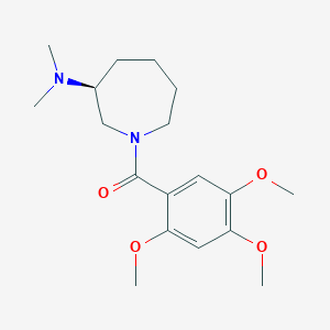 molecular formula C18H28N2O4 B5555608 (3S)-N,N-dimethyl-1-(2,4,5-trimethoxybenzoyl)azepan-3-amine 