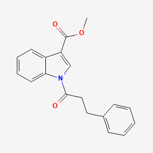 molecular formula C19H17NO3 B5555636 methyl 1-(3-phenylpropanoyl)-1H-indole-3-carboxylate 
