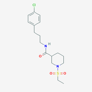 molecular formula C17H25ClN2O3S B5555642 N-[3-(4-chlorophenyl)propyl]-1-(ethylsulfonyl)-3-piperidinecarboxamide 