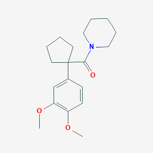 1-{[1-(3,4-dimethoxyphenyl)cyclopentyl]carbonyl}piperidine