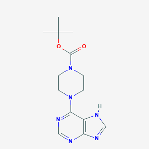 molecular formula C14H20N6O2 B055557 tert-Butyl 4-(9H-purin-6-yl)piperazine-1-carboxylate CAS No. 121370-56-7