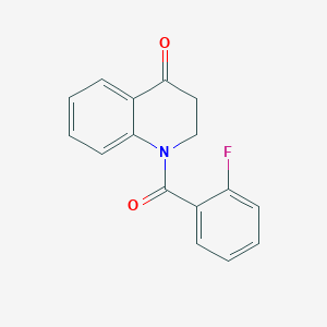 molecular formula C16H12FNO2 B5555709 1-(2-fluorobenzoyl)-2,3-dihydro-4(1H)-quinolinone 