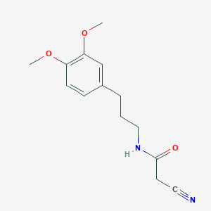 2-cyano-N-[3-(3,4-dimethoxyphenyl)propyl]acetamide
