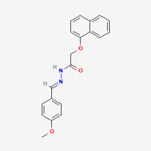 molecular formula C20H18N2O3 B5555882 N'-(4-甲氧基亚苄基)-2-(1-萘氧基)乙酰肼 CAS No. 302909-21-3