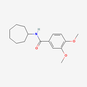 molecular formula C16H23NO3 B5555967 N-cycloheptyl-3,4-dimethoxybenzamide 