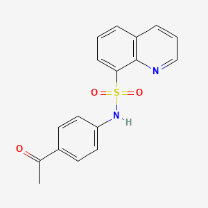 molecular formula C17H14N2O3S B5555987 N-(4-acetylphenyl)-8-quinolinesulfonamide 