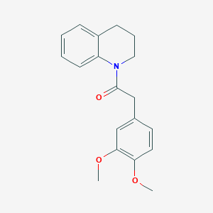 molecular formula C19H21NO3 B5556051 1-[(3,4-dimethoxyphenyl)acetyl]-1,2,3,4-tetrahydroquinoline 