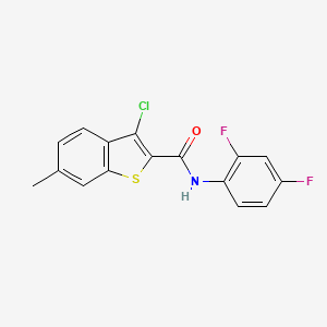 molecular formula C16H10ClF2NOS B5556072 3-chloro-N-(2,4-difluorophenyl)-6-methyl-1-benzothiophene-2-carboxamide 