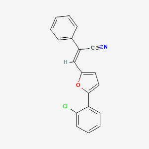 molecular formula C19H12ClNO B5556097 3-[5-(2-chlorophenyl)-2-furyl]-2-phenylacrylonitrile 