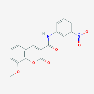 molecular formula C17H12N2O6 B5556102 8-methoxy-N-(3-nitrophenyl)-2-oxo-2H-chromene-3-carboxamide 