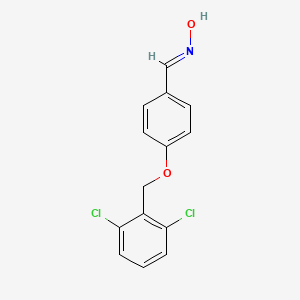 molecular formula C14H11Cl2NO2 B5556110 4-[(2,6-二氯苄基)氧基]苯甲醛肟 
