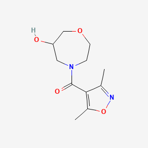 molecular formula C11H16N2O4 B5556124 4-[(3,5-二甲基异恶唑-4-基)羰基]-1,4-恶杂环己烷-6-醇 