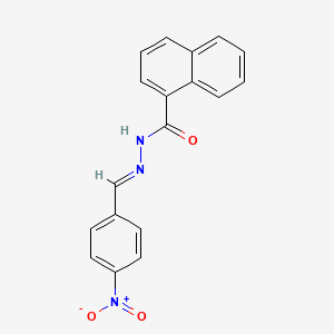 molecular formula C18H13N3O3 B5556132 N'-(4-nitrobenzylidene)-1-naphthohydrazide 