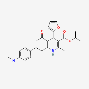 isopropyl 7-[4-(dimethylamino)phenyl]-4-(2-furyl)-2-methyl-5-oxo-1,4,5,6,7,8-hexahydro-3-quinolinecarboxylate