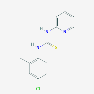 molecular formula C13H12ClN3S B5556214 N-(4-chloro-2-methylphenyl)-N'-2-pyridinylthiourea 