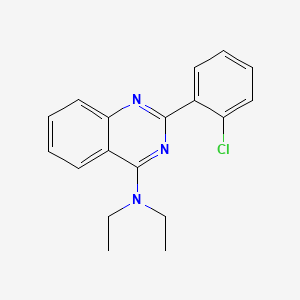 molecular formula C18H18ClN3 B5556227 2-(2-chlorophenyl)-N,N-diethyl-4-quinazolinamine 